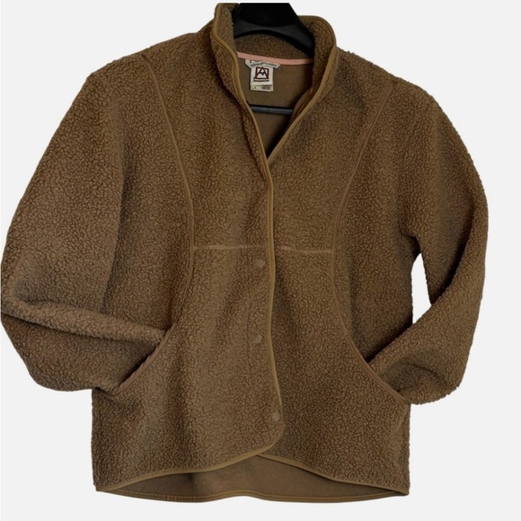 Avalanche Outdoor Supply Camel Sherpa Snap Button Jacket Women's L Cabin Orchard - Picture 1 of 8